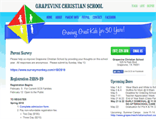 Tablet Screenshot of grapevinechristianschool.com